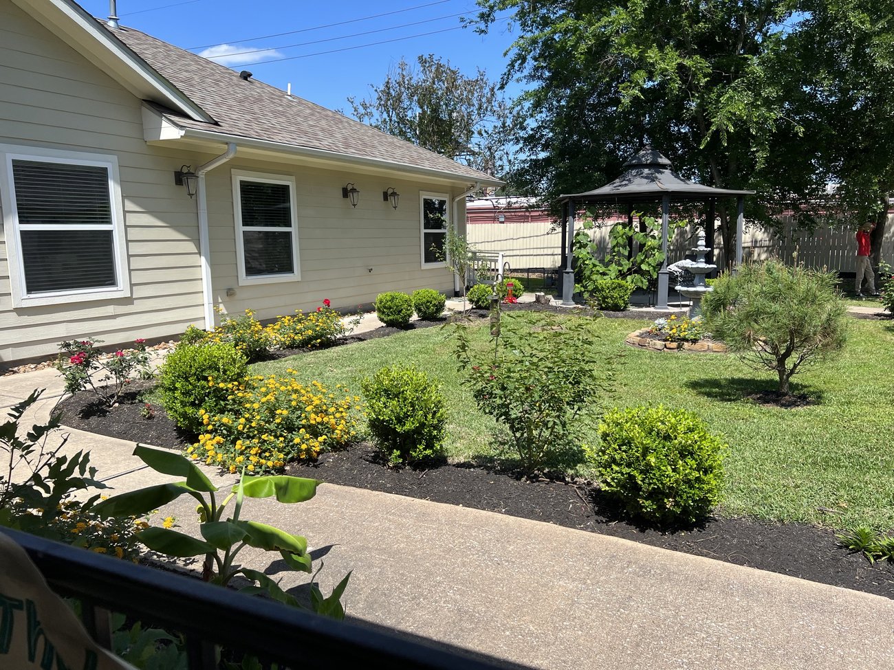 Backyard garden at Grace Residential Care Home